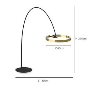 Nordic Designer Led Floor Lamp Simple Living Room High-end Art Curved Room Decoration Stand In Light Fishing Floor Lamp