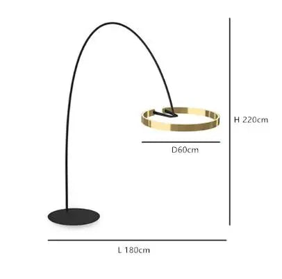 Nordic Designer Led Floor Lamp Simple Living Room High-end Art Curved Room Decoration Stand In Light Fishing Floor Lamp