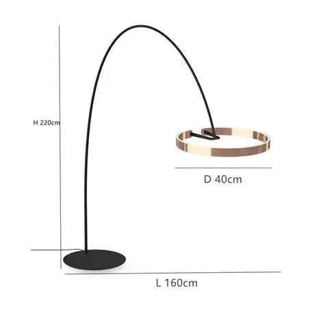 Nordic Designer Led Floor Lamp Simple Living Room High-end Art Curved Room Decoration Stand In Light Fishing Floor Lamp