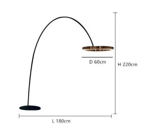 Nordic Designer Led Floor Lamp Simple Living Room High-end Art Curved Room Decoration Stand In Light Fishing Floor Lamp