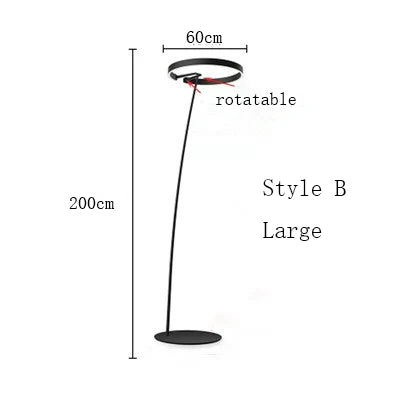 Nordic Designer Led Floor Lamp Simple Living Room High-end Art Curved Room Decoration Stand In Light Fishing Floor Lamp