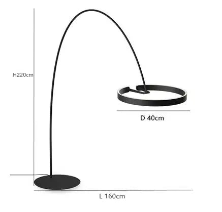 Nordic Designer Led Floor Lamp Simple Living Room High-end Art Curved Room Decoration Stand In Light Fishing Floor Lamp