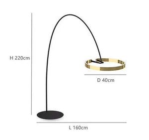 Nordic Designer Led Floor Lamp Simple Living Room High-end Art Curved Room Decoration Stand In Light Fishing Floor Lamp