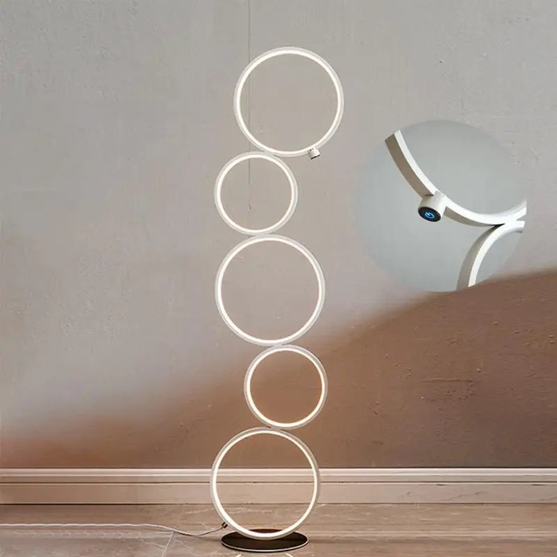 Nordic Floor Lamp Simple Modern Living Room Sofa Bedroom Bedside Lamp Creative Led Round Ins Net Red Decorative Lamp