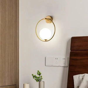 Nordic Glass Ball LED Simple White Simple Wall Lamp For Living Room Bedroom Interior Wall Lighting Fixture Wall Decorations