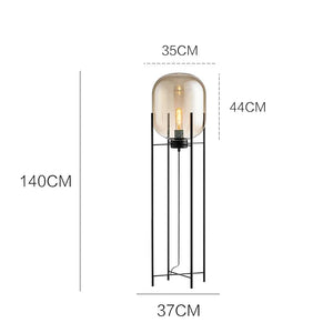 Nordic Glass Floor Lamp Led Designer Standing Lamp for Living Room Bedroom Art Decor Study Led Lighting Fixture Stand Table Lamp