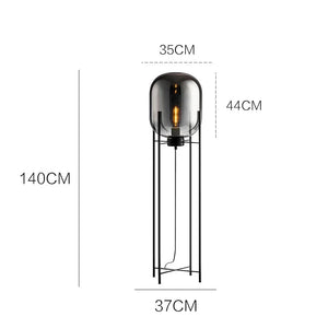 Nordic Glass Floor Lamp Led Designer Standing Lamp for Living Room Bedroom Art Decor Study Led Lighting Fixture Stand Table Lamp