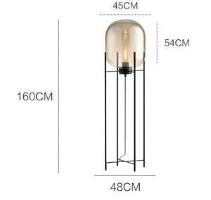 Nordic Glass Floor Lamp Led Designer Standing Lamp for Living Room Bedroom Art Decor Study Led Lighting Fixture Stand Table Lamp