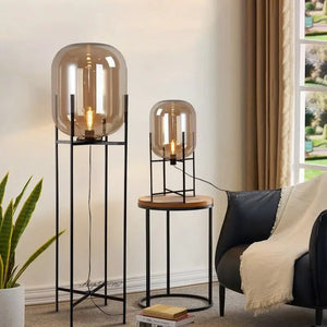 Nordic Glass Floor Lamp Led Designer Standing Lamp for Living Room Bedroom Art Decor Study Led Lighting Fixture Stand Table Lamp