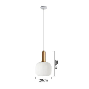 Nordic Glass Pendant Lights LED Retro Dining Room Bedroom Single Hanging Lamps Minimalist Minimalist Milk White E27 Lampshade