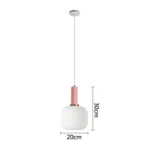 Nordic Glass Pendant Lights LED Retro Dining Room Bedroom Single Hanging Lamps Minimalist Minimalist Milk White E27 Lampshade