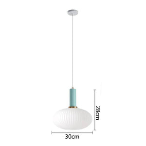 Nordic Glass Pendant Lights LED Retro Dining Room Bedroom Single Hanging Lamps Minimalist Minimalist Milk White E27 Lampshade