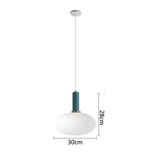 Nordic Glass Pendant Lights LED Retro Dining Room Bedroom Single Hanging Lamps Minimalist Minimalist Milk White E27 Lampshade