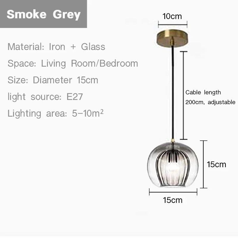 Nordic Glass Pendant Lights Modern Suspension Chandeliers for Living Dining Room Kitchen Bedside Hanging Lamp Fixture Luster