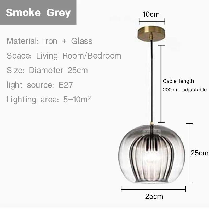 Nordic Glass Pendant Lights Modern Suspension Chandeliers for Living Dining Room Kitchen Bedside Hanging Lamp Fixture Luster