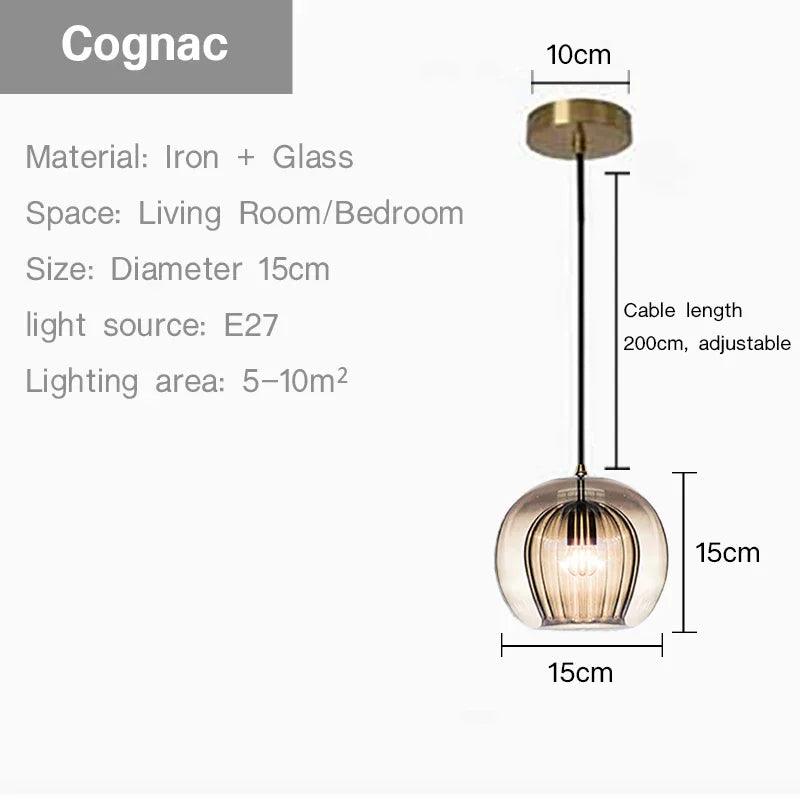 Nordic Glass Pendant Lights Modern Suspension Chandeliers for Living Dining Room Kitchen Bedside Hanging Lamp Fixture Luster