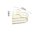 Nordic Gold Metal Iron Makeup Pen Storage Basket Office Desktop Sundries Makeup Brushes Holder Table Cosmetics Organizer Rack