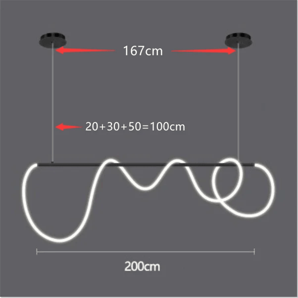 Nordic Hose Led Ceiling Chandelier Dimmable for Kitchen Dining Living Room Center Table Pendant Lamp Home Decor Lighting Fixture