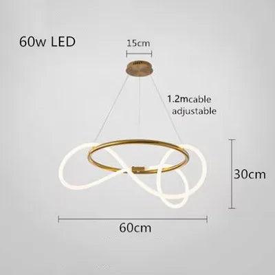 Nordic Hose Led Ceiling Chandelier Dimmable for Kitchen Dining Living Room Center Table Pendant Lamp Home Decor Lighting Fixture