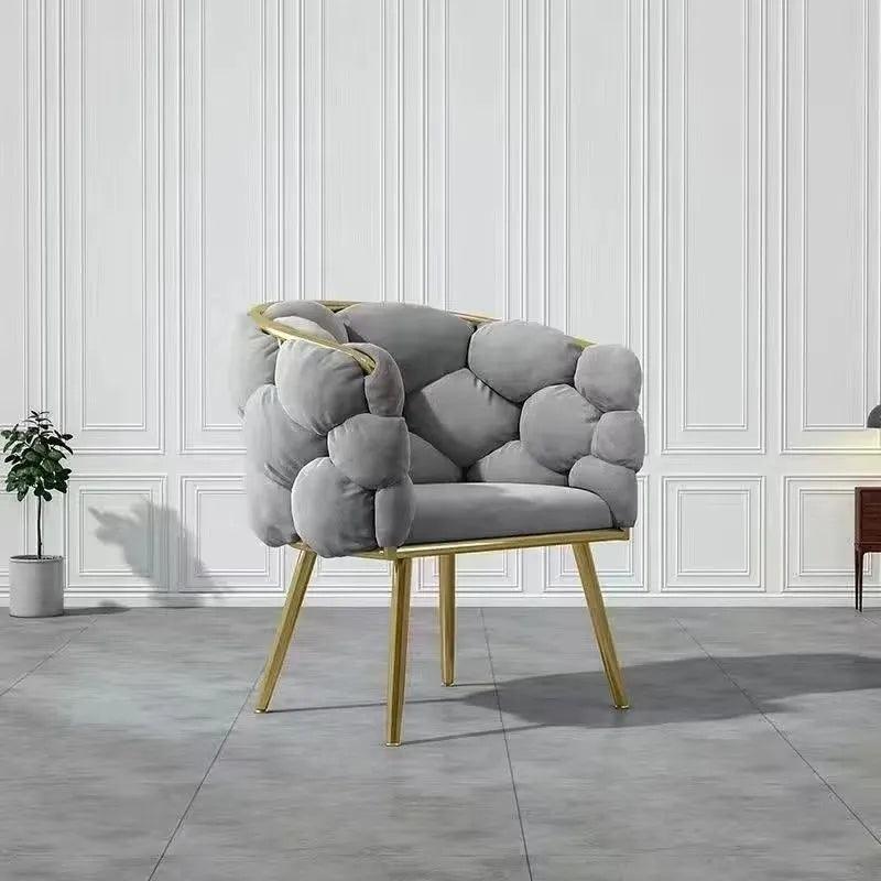 Nordic Household Cute Makeup Chair Modern Simple Upholstered Dining Chair Bedroom Makeup Chair Lazy Furniture 2023 Dropshipping