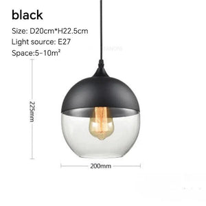 Nordic LED Glass Pendant Lights Fixtures Modern Creative Wood Art Bedroom Dinning Living Room Light Wood Color Hanging Lamps