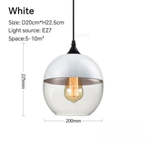 Nordic LED Glass Pendant Lights Fixtures Modern Creative Wood Art Bedroom Dinning Living Room Light Wood Color Hanging Lamps