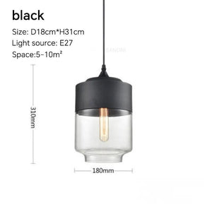 Nordic LED Glass Pendant Lights Fixtures Modern Creative Wood Art Bedroom Dinning Living Room Light Wood Color Hanging Lamps