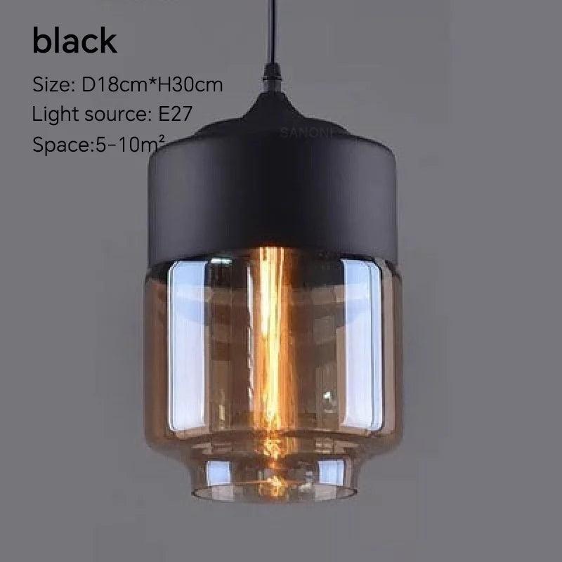 Nordic LED Glass Pendant Lights Fixtures Modern Creative Wood Art Bedroom Dinning Living Room Light Wood Color Hanging Lamps