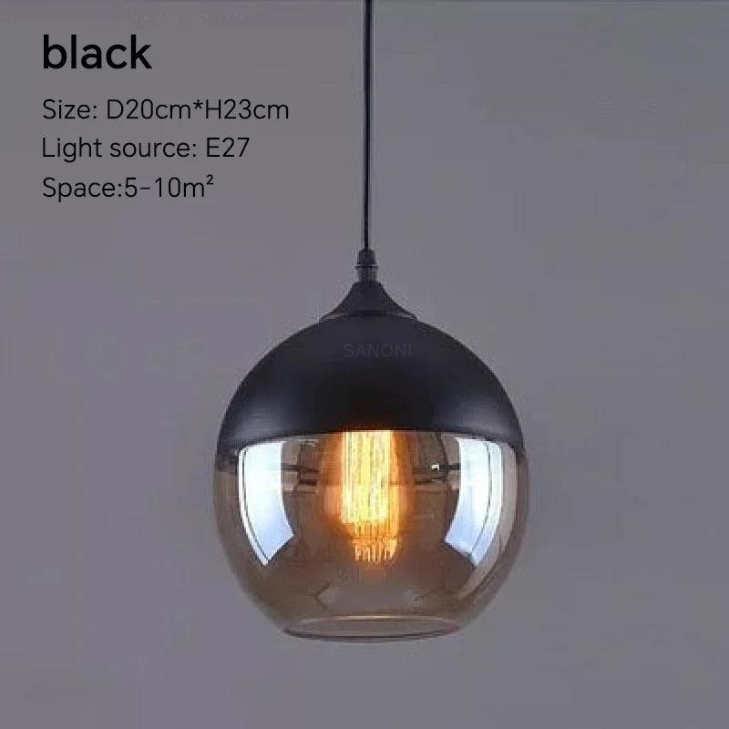 Nordic LED Glass Pendant Lights Fixtures Modern Creative Wood Art Bedroom Dinning Living Room Light Wood Color Hanging Lamps