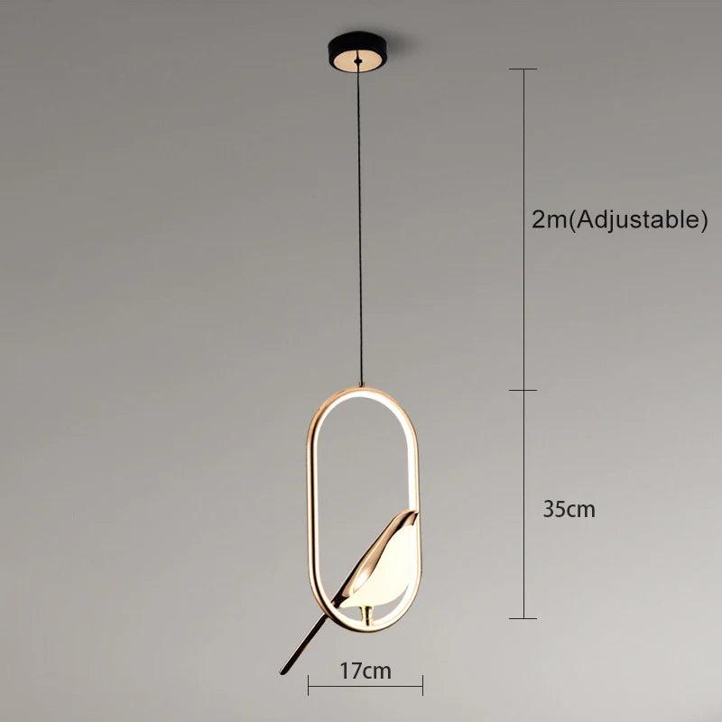 Nordic LED Golden Bird Wall Lamp Parlor Bar Bedside Hanging Light Novelty Rotatable Wall Lamp Bedroom Bedside Indoor Sconce