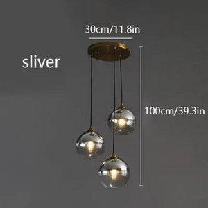 Nordic Led Pendant Light Modern Restaurant Bar Glass Chandelier for Cafe Dining Room Room Decor Bedroom Bedside Lighting