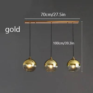 Nordic Led Pendant Light Modern Restaurant Bar Glass Chandelier for Cafe Dining Room Room Decor Bedroom Bedside Lighting