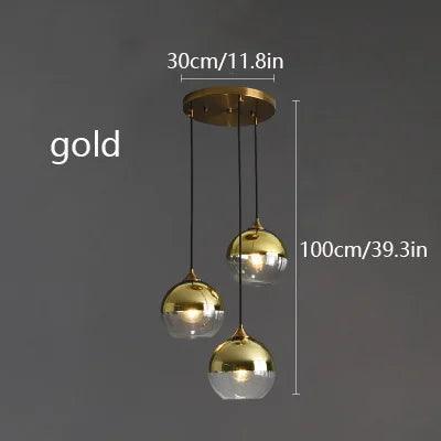 Nordic Led Pendant Light Modern Restaurant Bar Glass Chandelier for Cafe Dining Room Room Decor Bedroom Bedside Lighting