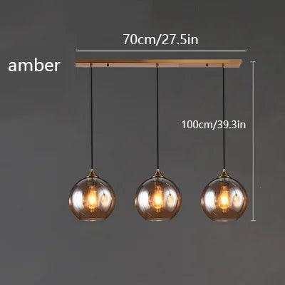 Nordic Led Pendant Light Modern Restaurant Bar Glass Chandelier for Cafe Dining Room Room Decor Bedroom Bedside Lighting