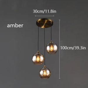 Nordic Led Pendant Light Modern Restaurant Bar Glass Chandelier for Cafe Dining Room Room Decor Bedroom Bedside Lighting