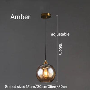 Nordic Led Pendant Light Modern Restaurant Bar Glass Chandelier for Cafe Dining Room Room Decor Bedroom Bedside Lighting