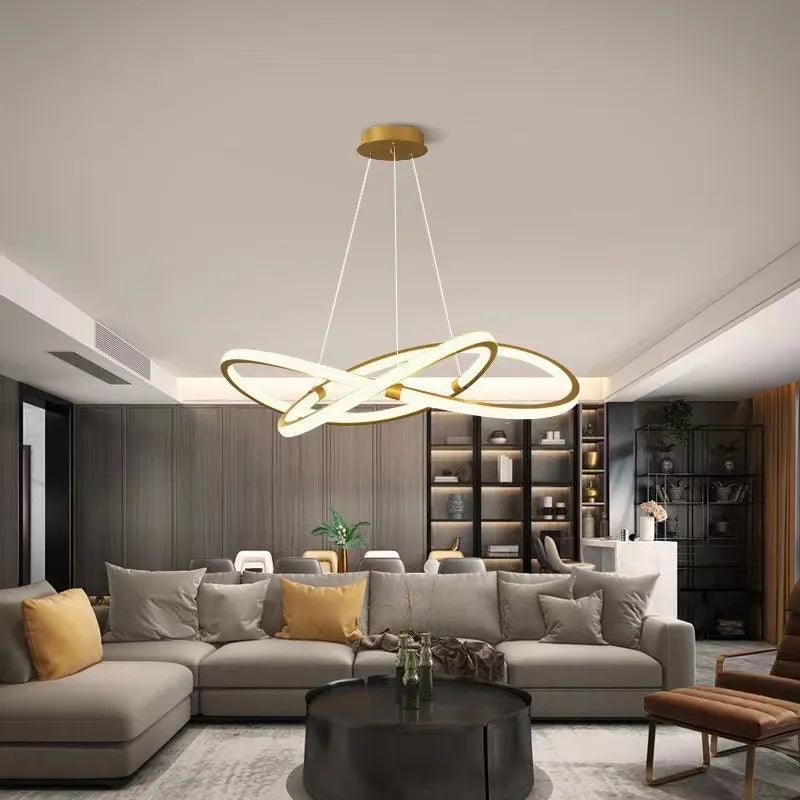 Nordic LivingRoom DiningRoom Pendant Lamp Light Luxury Post-modern Designer Special-shaped Lamp Household Study Simple Line Lamp