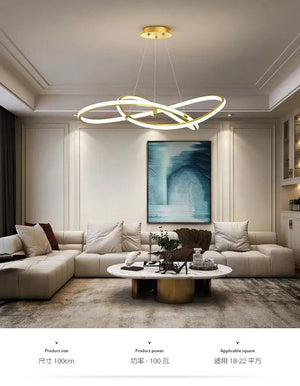 Nordic LivingRoom DiningRoom Pendant Lamp Light Luxury Post-modern Designer Special-shaped Lamp Household Study Simple Line Lamp