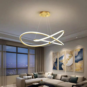 Nordic LivingRoom DiningRoom Pendant Lamp Light Luxury Post-modern Designer Special-shaped Lamp Household Study Simple Line Lamp