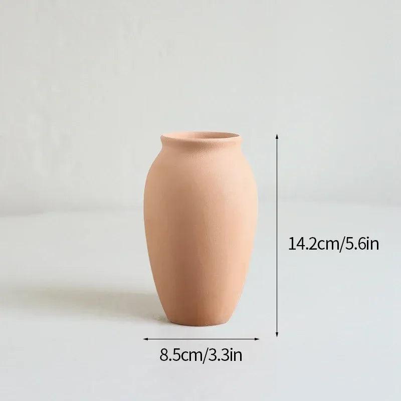 Nordic Minimalism Vases Ins Ceramic Flower Vase for Home Decor Coffee Table Dried Flowers Container Living Room Desktop Ornament