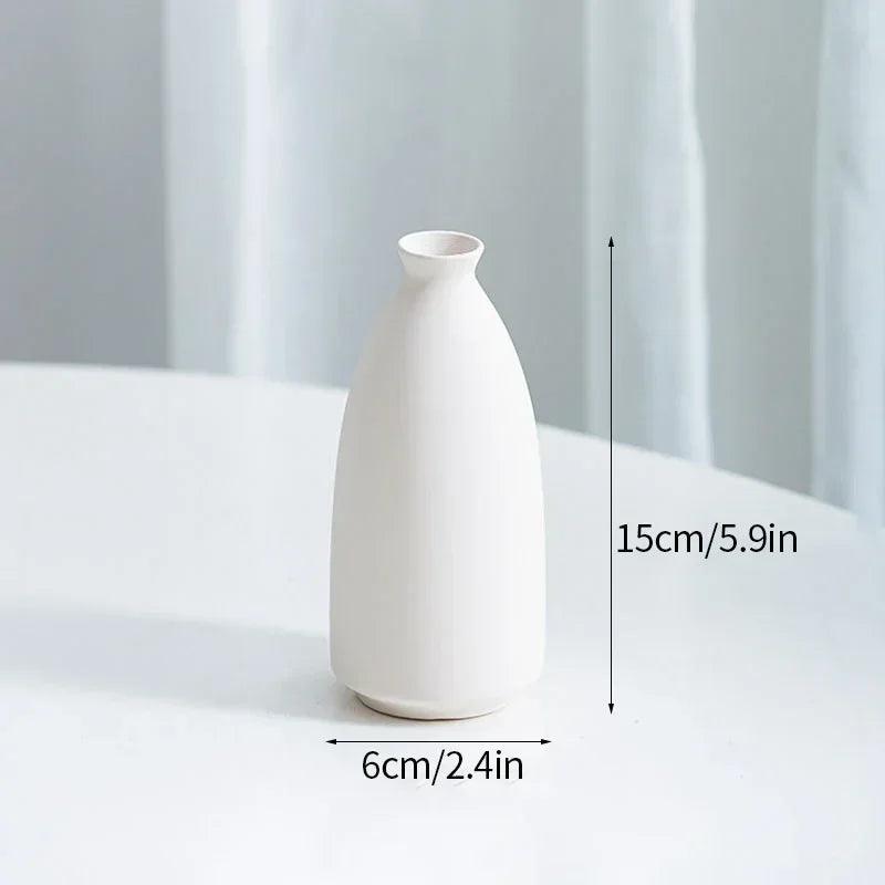 Nordic Minimalism Vases Ins Ceramic Flower Vase for Home Decor Coffee Table Dried Flowers Container Living Room Desktop Ornament