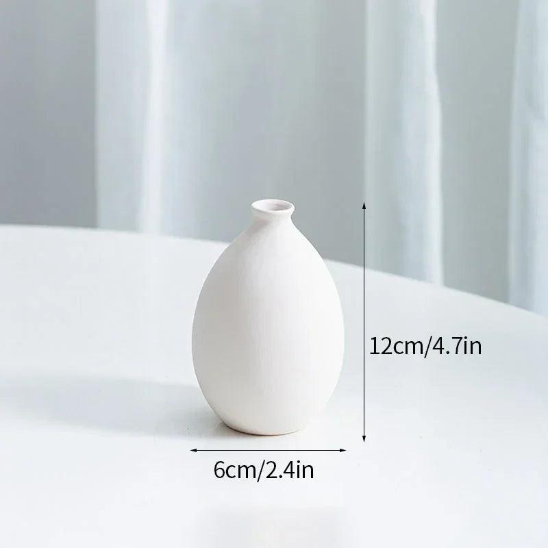 Nordic Minimalism Vases Ins Ceramic Flower Vase for Home Decor Coffee Table Dried Flowers Container Living Room Desktop Ornament