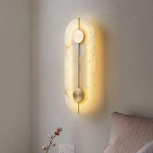 Nordic Modern Creative Marble Wall Lamp for Living Room Gold Copper Home Indoor Decoration LED Sconce Bedroom Bedside Round