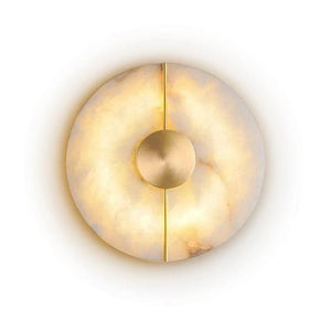 Nordic Modern Creative Marble Wall Lamp for Living Room Gold Copper Home Indoor Decoration LED Sconce Bedroom Bedside Round