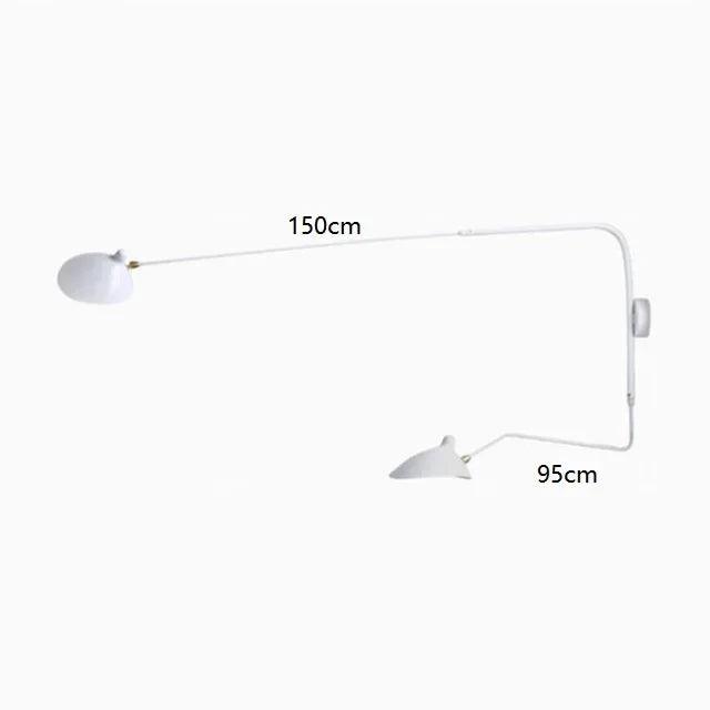 Nordic Modern Minimalist Wall Light Living Room Study Bedroom Bedside Reading Led Lamp Long Arm Adjustable Lighting Decoration