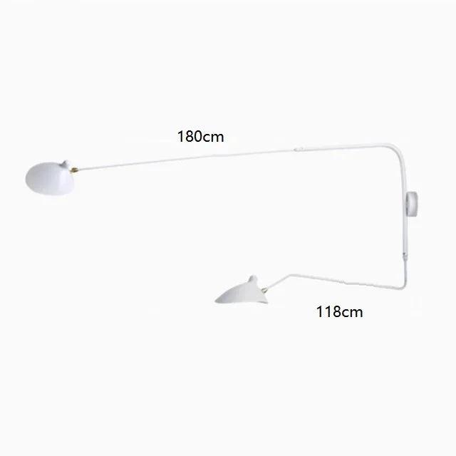 Nordic Modern Minimalist Wall Light Living Room Study Bedroom Bedside Reading Led Lamp Long Arm Adjustable Lighting Decoration