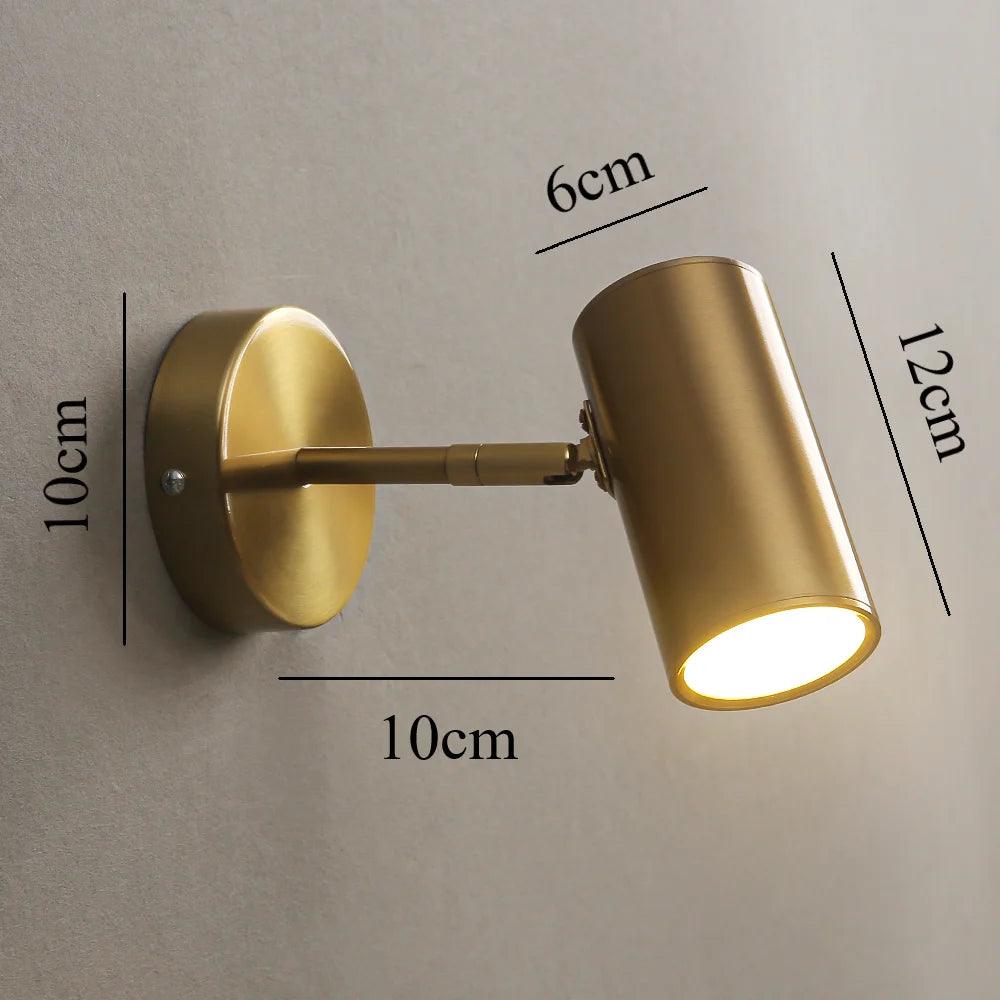 Nordic Modern Wall Lamp Beside Bedroom Adjustable Angle LED Wall Lights Fixtures Living Room Stair Lights Entrance Lighting