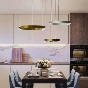 Nordic Ring Led Pendant Lamp Dimmable for Dining Living Room Center Table Kitchen Chandelier Home Decor Lusters Lighting Fixture