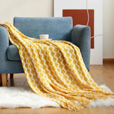 Nordic Simple Solid Sofa Blanket Office Nap Comfortable Bedspread Soft Homestay Decoration Blanket Thick Winter Knitted Shawl