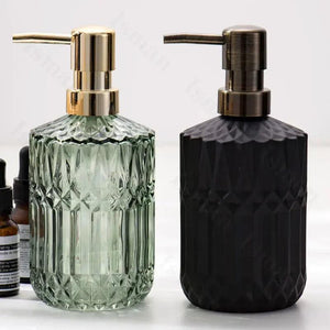 Nordic Style Soap Bottle Soap Dispenser Thickened Glass Bottles Shampoo Shower Gel Press Bottle Bathroom Decoration Accessories